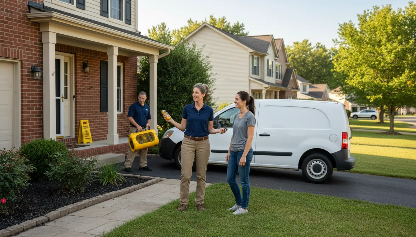 Residential water damage restoration in Encino, TX